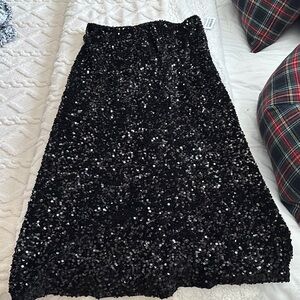 Old Navy Black Sequin Skirt